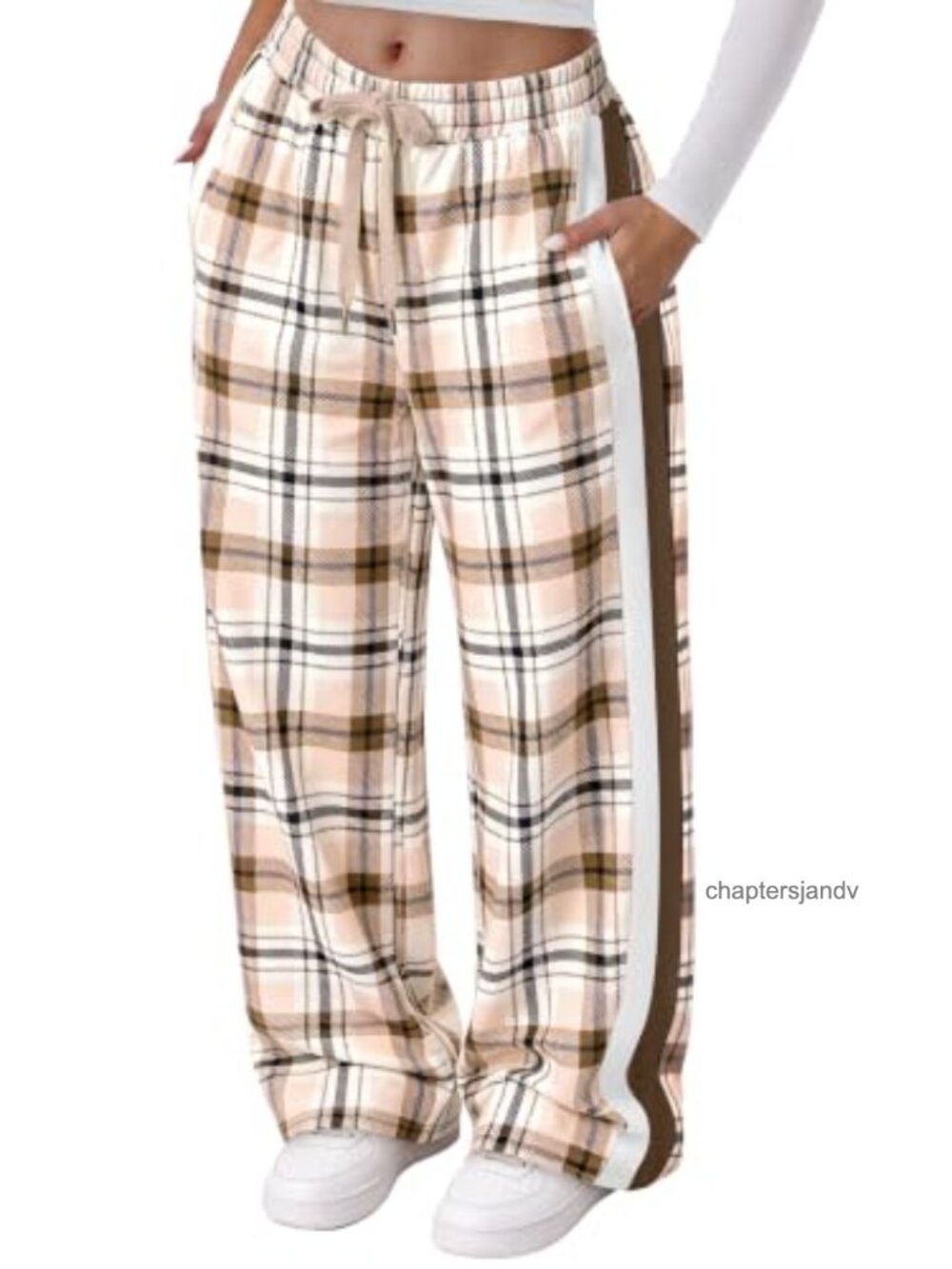 Wide Leg Sweatpants Drawstring Waist Lounge Pants Pockets